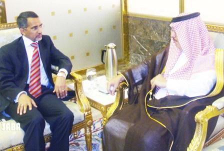 محمد زمام خلال لقائه صالح الخليوي