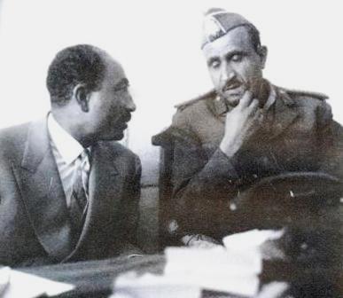 الرئيس السلال مع أنور السادات