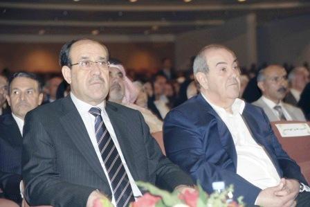 رئيس الوزراء العراقي نوري المالكي خلال مؤتمر صحافي في القاهرة يوم 20 اكتوبر 2010.