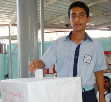 من انتخابات المجلس الطلابي لمدارس يزيد