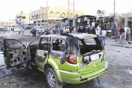موقع أحد التفجيرات في بغداد