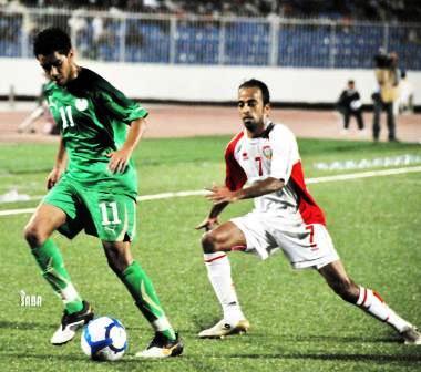 لقطة من مباراة السعودية والإمارات