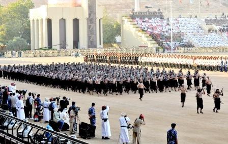 من عروض احتفال سلطنة عمان بعيدها الأربعين