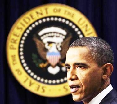 الرئيس الامريكي باراك أوباما خلال مؤتمر صحفي في واشنطن يوم 22 ديسمبر 2010