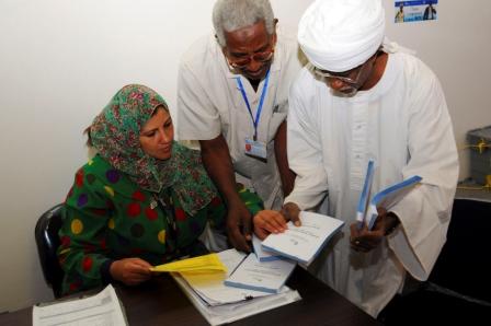 جانب من  الاستفتاء في جنوب السودان أمس