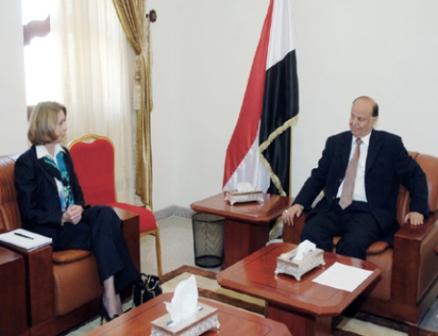 نائب الرئيس لدى استقباله باربارا بودين أمس