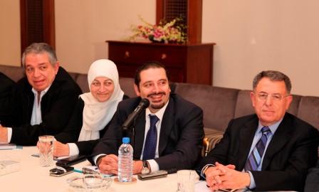 سعد الحريري في جلسة المشاورات الحكومية  اللبنانية.