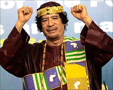 معمر القذافي .