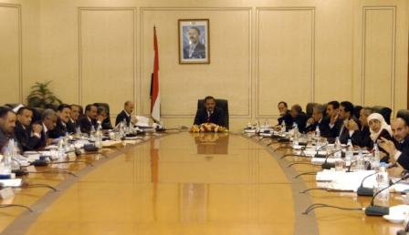 مجلس الوزراء في اجتماعه الأسبوعي امس برئاسة د.مجور