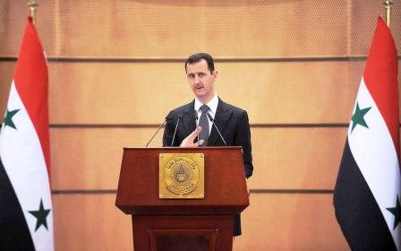 الرئيس السوري بشار الأسد في خطاب بثه التلفزيون السوري يوم  أمس الاثنين.