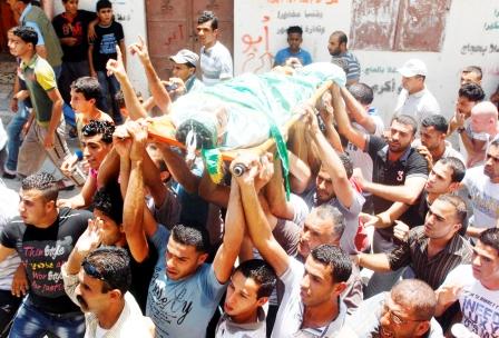 الشهيد إبراهيم سرحان الذي قتل برصاص الاحتلال الإسرائيلي فجر يوم أمس.