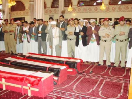 أثناء الصلاة على شهداء الواجب