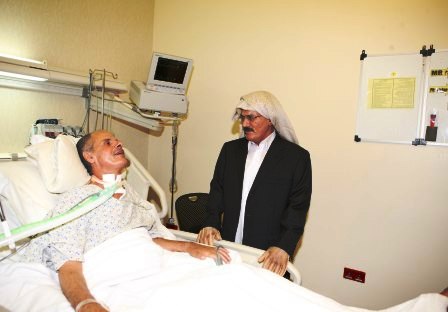 رئيس الجمهورية لدى زيارته العميد الوحيشي أمس