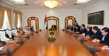 نائب الرئيس لدى لقائه سفراء دول مجلس الأمن والخليج ورئيس بعثة الاتحاد الأوروبي أمس