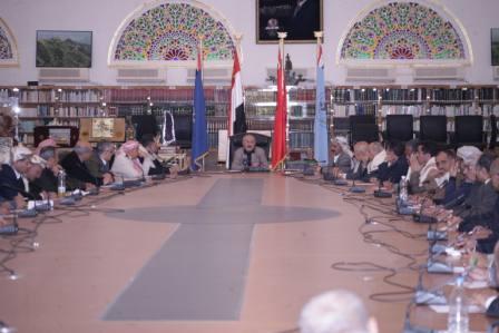 من اجتماع اللجنة العامة للمؤتمر والهيئة الوزارية برئاسة رئيس الجمهورية أمس