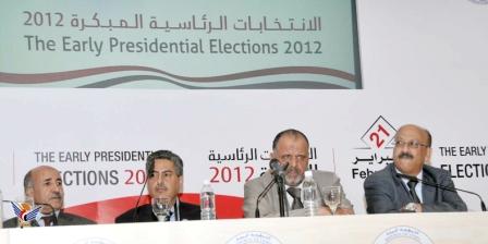 رئيس اللجنة العليا للانتخابات والاستفتاء في المؤتمر الصحفي