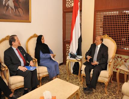 الرئيس لدى استقباله  مساعد الأمين العام للأمم المتحدة أمس