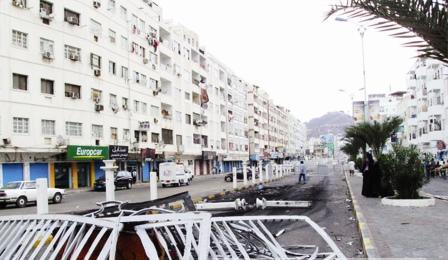 جانب من الشارع الرئيسي في المعلا