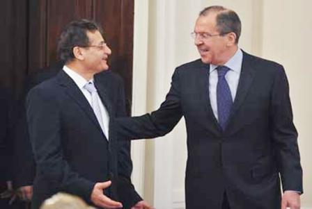 لافروف خلال مؤتمر صحفي مشترك مع نظيره اللبناني أمس