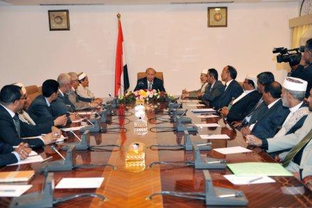 .. ولدى لقائه رئيس مجلس القضاء الأعلى ورؤساء وأعضاء المنتديات القضائية أمس