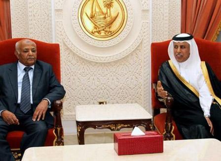 ولي عهد قطر لدى استقباله رئيس مجلس الوزراء أمس