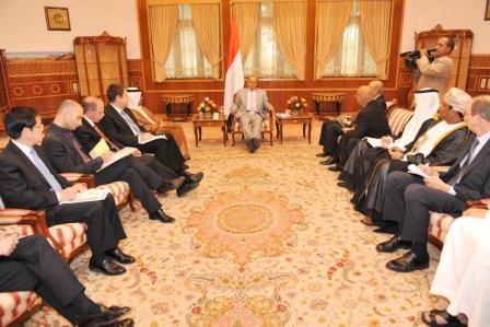 رئيس الجمهورية لدى لقائه سفراء الدول دائمة العضوية في مجلس الأمن و الخليج أمس