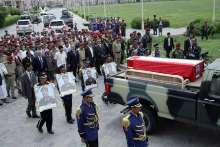 رئيس الجمهورية في مقدمة مشيعي الشهيد بارشيد أمس