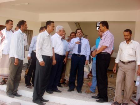 عبدالكريم شائف يتفقد أحد من المشاريع التربوية الجاري تنفيذها في المحافظة