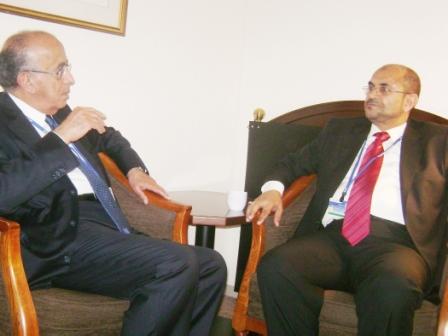 وزير التخطيط لدى لقائه وزيرة التنمية والتعاون الدولي السويدية