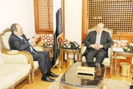 .. ولدى استقباله مدير عام منظمة العمل العربية أمس