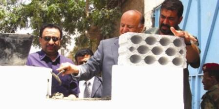 الرئيس عبد ربه منصور هادي يضع حجر الأساس لمشروع المطبعة الصحفية الجديدة