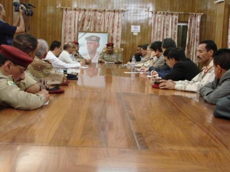 جانب من الاجتماعات العسكرية المشتركة بين اليمن وأمريكا أمس