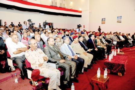 جانب من رؤساء وأمناء المجالس المحلية وأعضاء اللجان الامنية