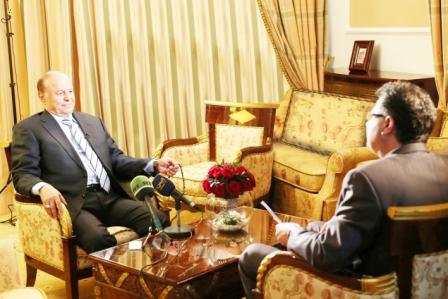 الرئيس خلال المقابلة التلفزيونية