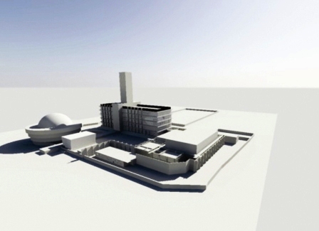 رسم توضيحي لمشروع مبنى قناة عدن الفضائية رسم توضيحي لمشروع مبنى قناة عدن الفضائية