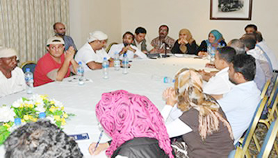 مجموعة النزول الميداني تلتقي الشباب وممثلي المنظمات والمهمشين