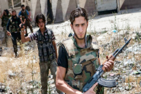 >  جانب من مايسمى بالمجاهدين في سوريا