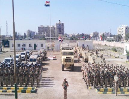 جانب من تأهب الجيش المصري لمظاهرات الغد