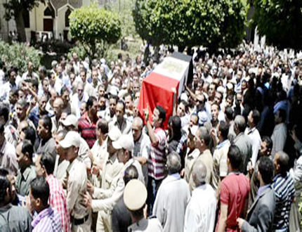 خلال تشيع جنازة الشهيد محمد هاني