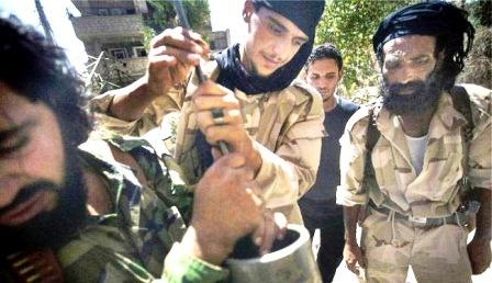 عناصر مسلحة تابعة لمايسمى (الجيش الحر) في سوريا