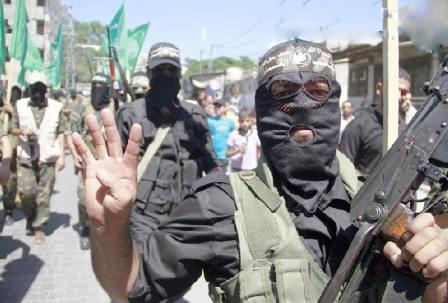 من العرض العسكري لمقاتلي  كتائب القسام، الجناح العسكري لحركة حماس