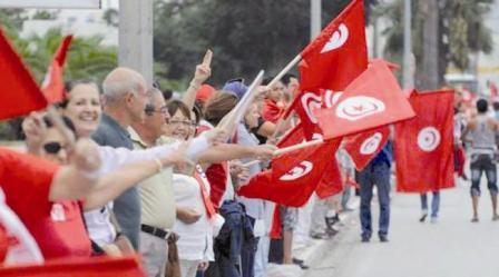 مؤيدون للاتحاد العام التونسي للشغل
