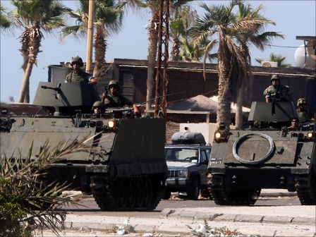 >  الجيش اللبناني يعزز  إجراءاته الأمنية في صيدا