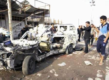 جانب من التفجيرات في بغداد