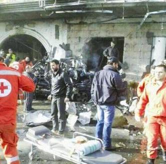 موقع الانفجار  قرب المقر الحكومي شرق لبنان